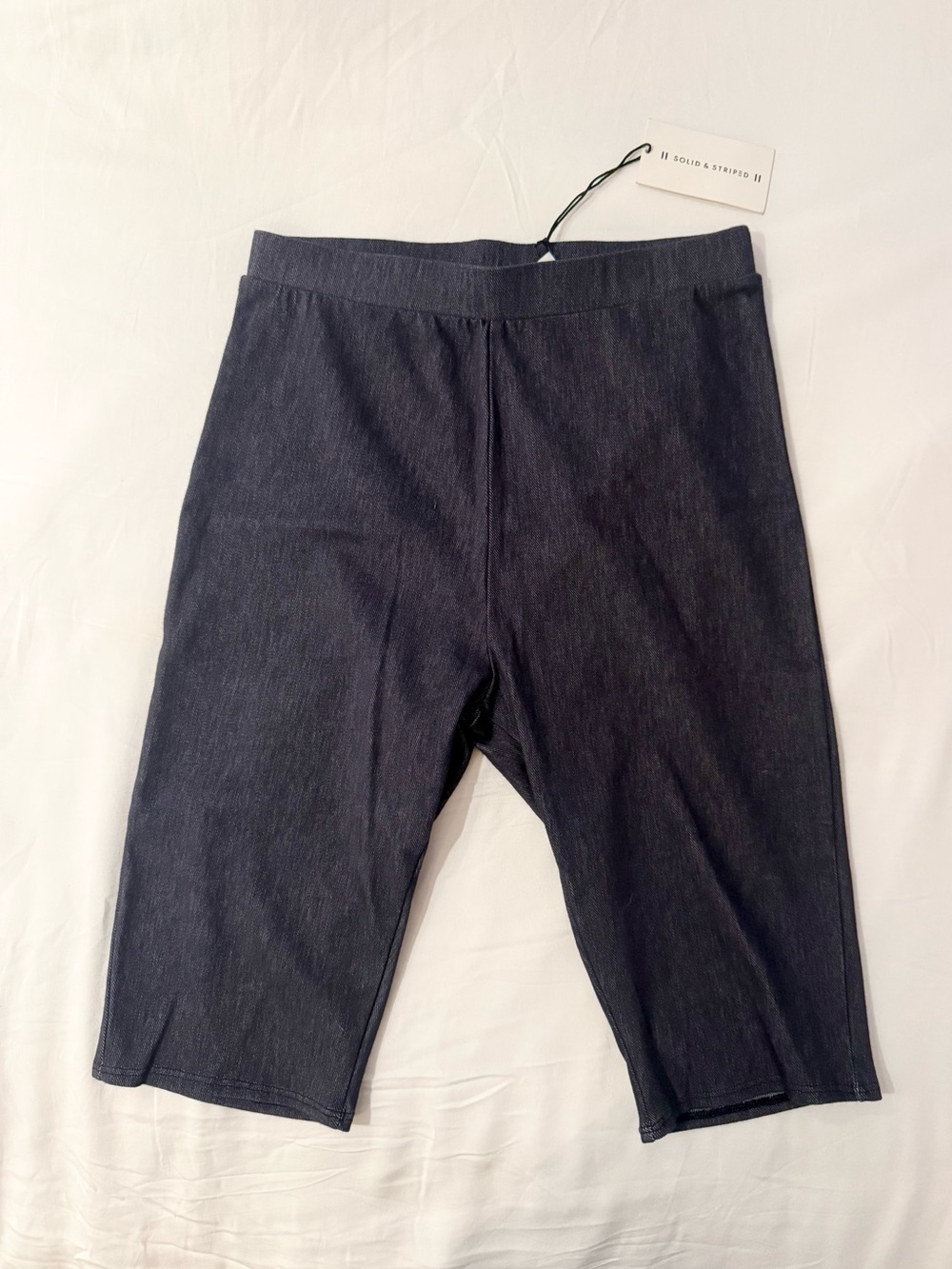 NWT SOLID & STRIPED Women’s Dark Denim Stretch Jogger Shorts